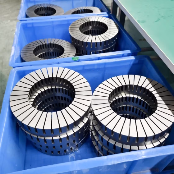 Axial flux motor core