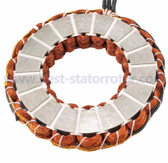 Axial flux motor stator core winding wire