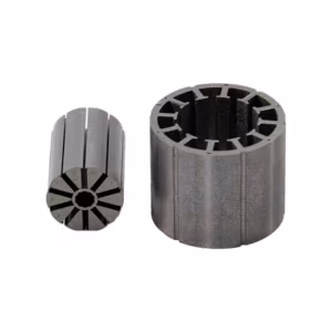 Rotor and stator components of electric motor