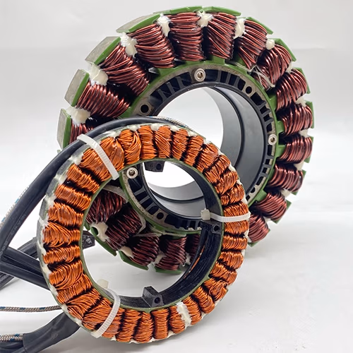 Stator windings in a motor Stator windings in a motor