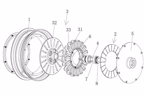 Axial flux hub motor with high torque density and compact stator core design