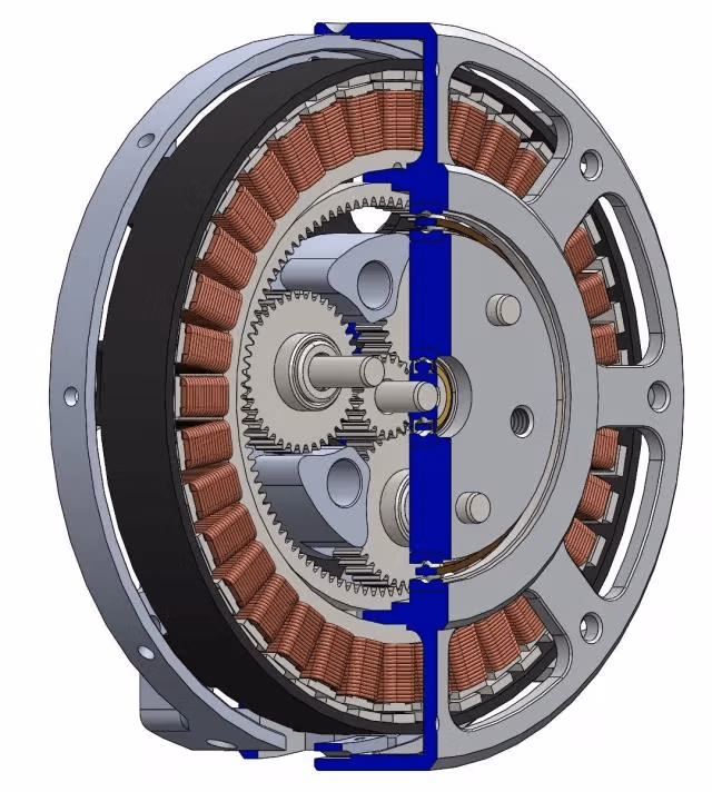 Axial flux motor structure