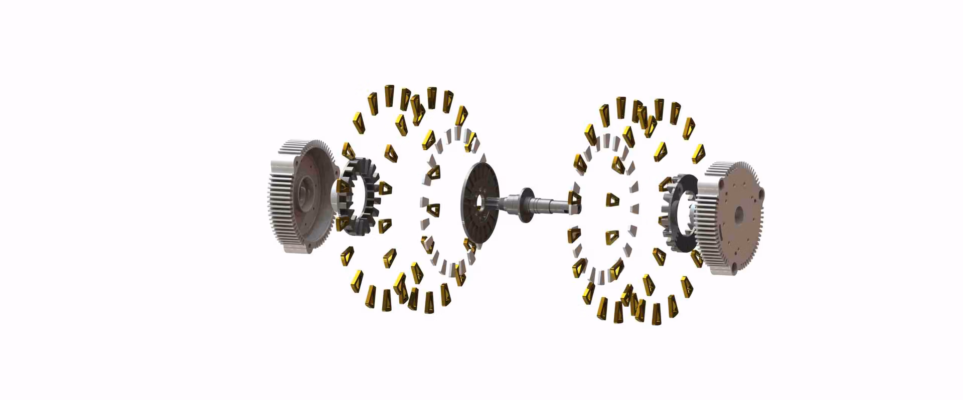 Axial flux motor structure