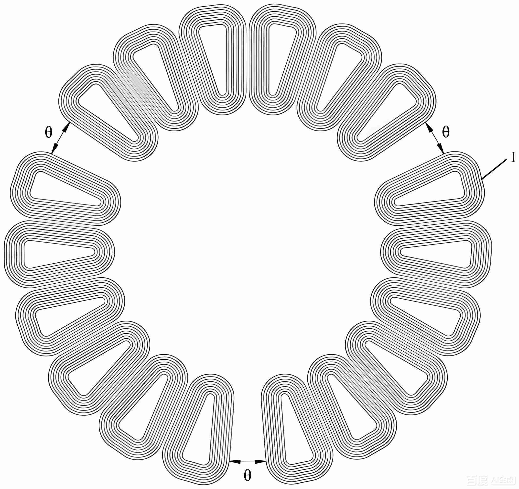 Axial flux stator core for compact robotic motor design