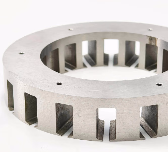Axial flux motors stator core