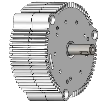 Axial flux motor design drawing