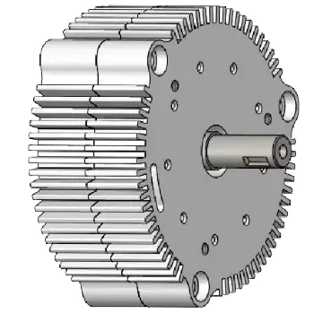 Axial flux motor design drawing