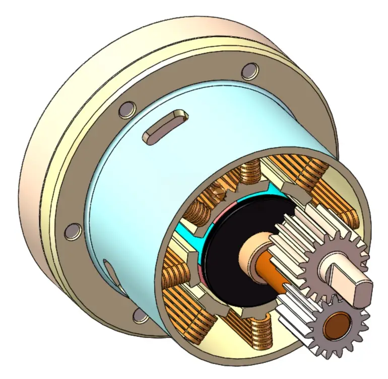 Brushless DC motor structure diagram