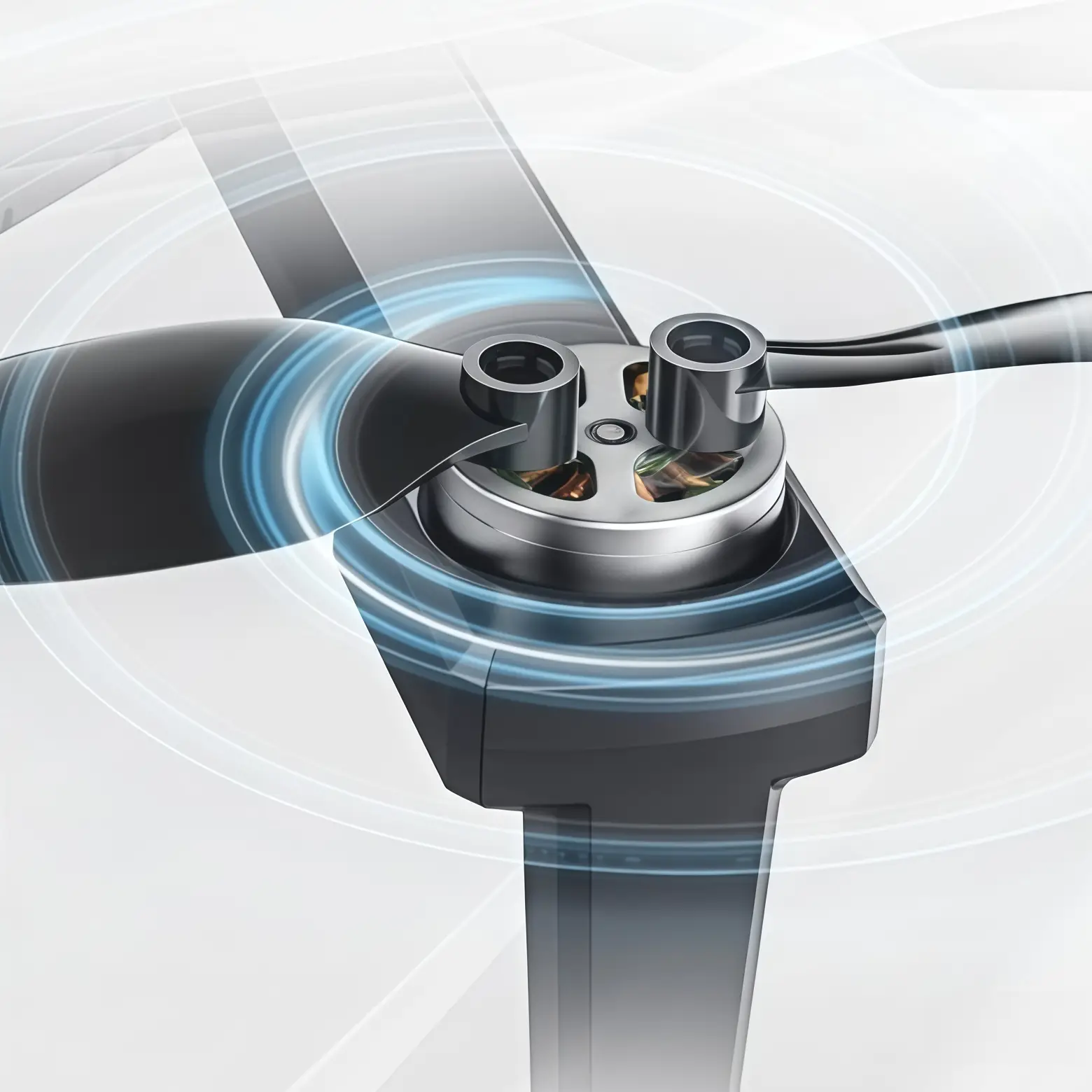Lightweight and efficient motors for drone wings