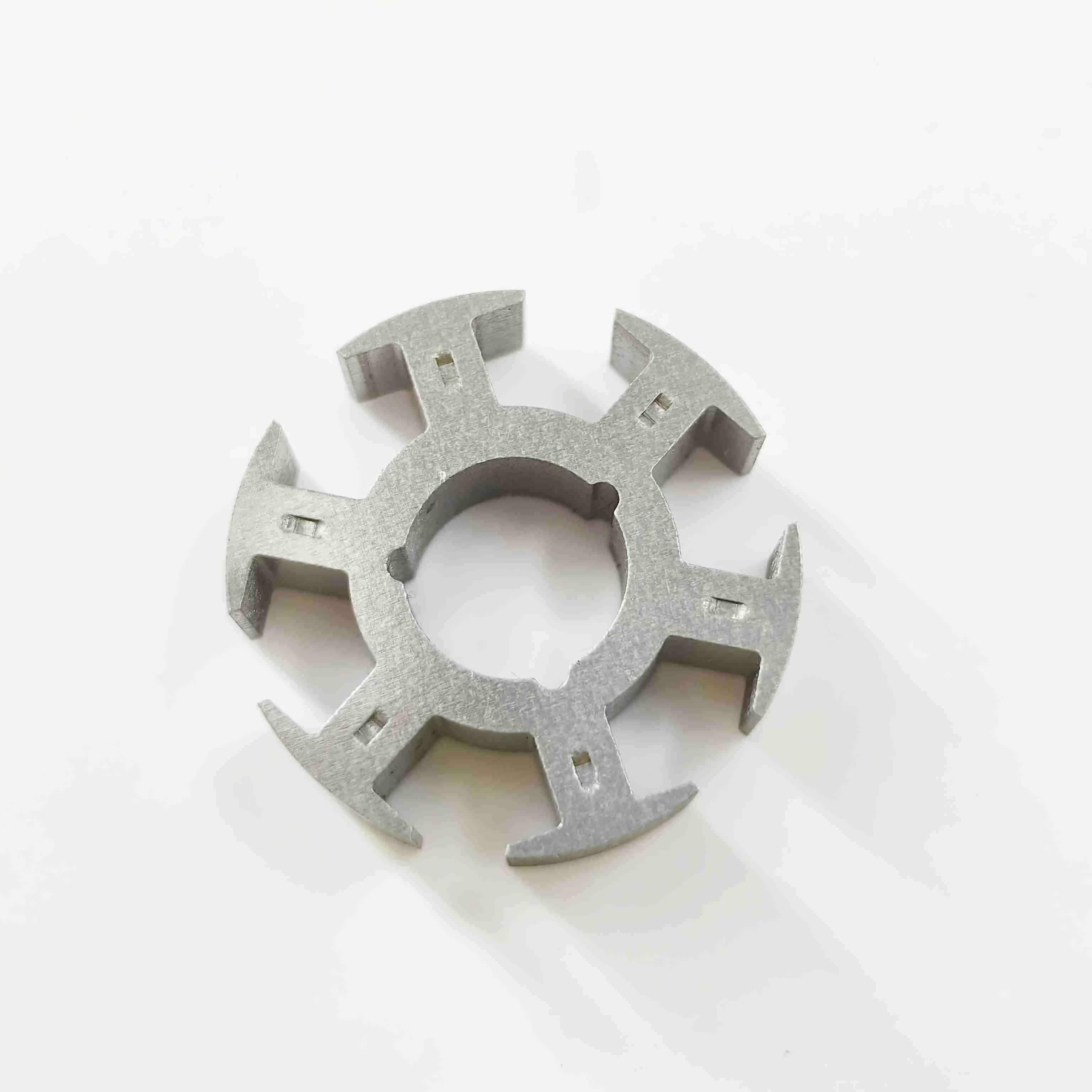 Riveted-silicon-steel-laminations-in-electric-motor-stator-core