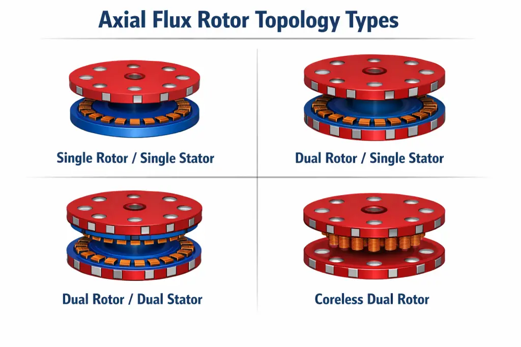 Axial Flux Rotor Topology Types