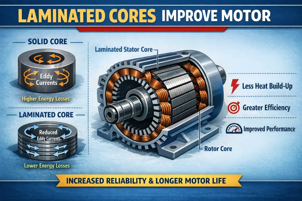 Laminated Cores Improve Motor