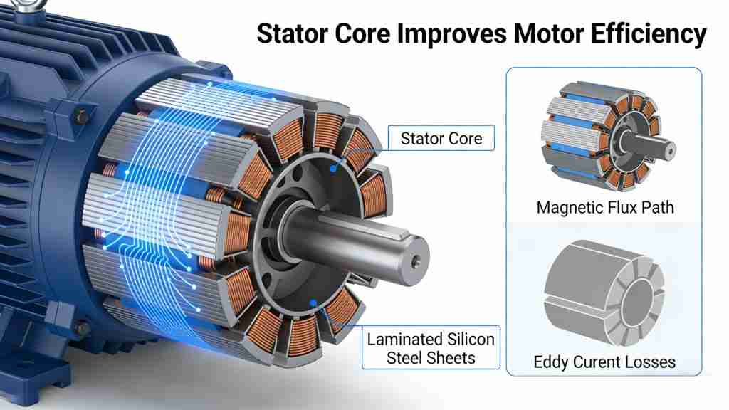 Stator Core Improves Motor Efficiency Stator Core Improves Motor Efficiency