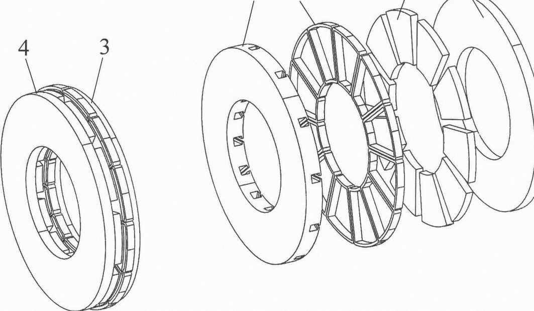 Axial flux motor stator and rotor core structure
