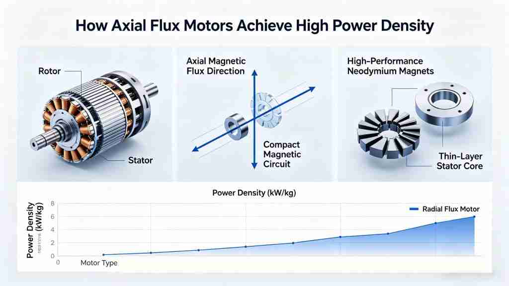Comparison between axial flux motors and radial flux motors