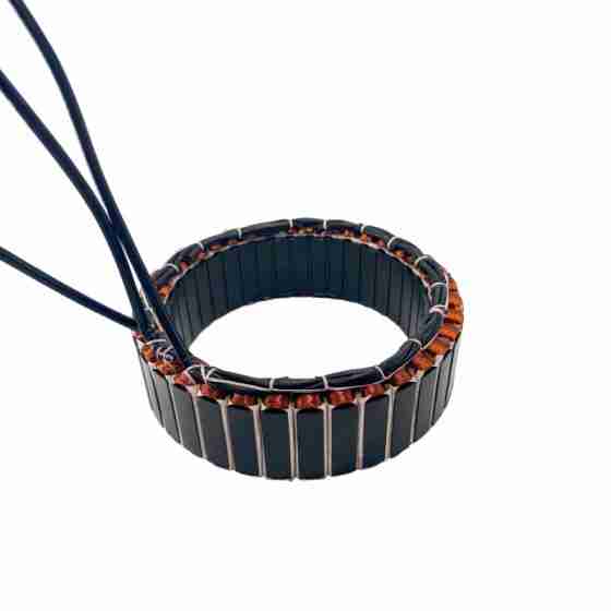 High slot fill stator core with hand winding