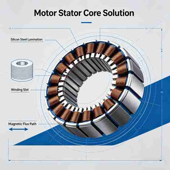 Solution for motor stator core