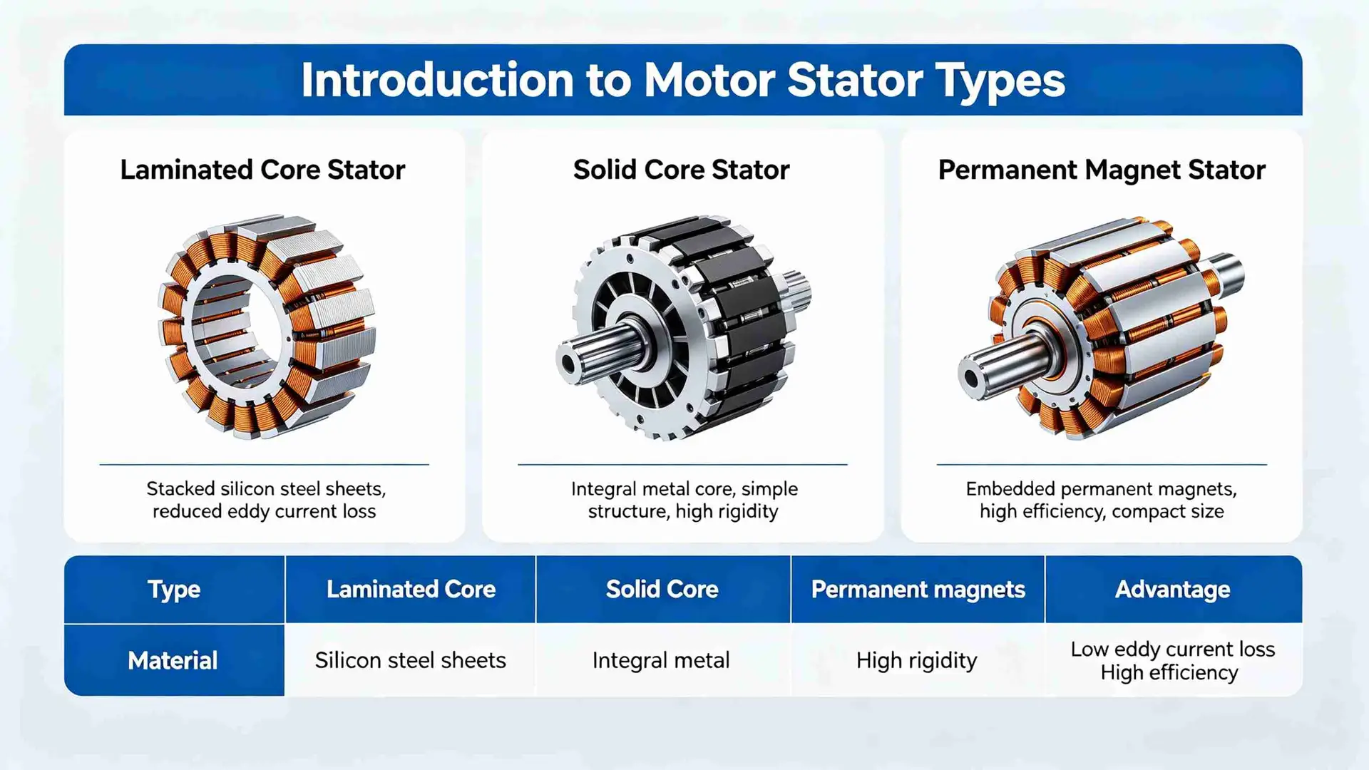motor stator types motor stator types